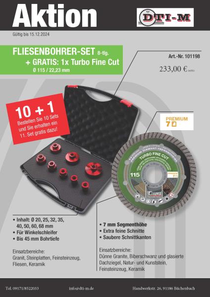 Aktion 1 x Fliesenbohrer Set inkl. Blade 6